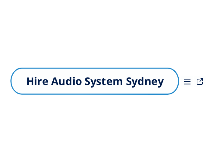 Hire Audio System Sydney Mind Map